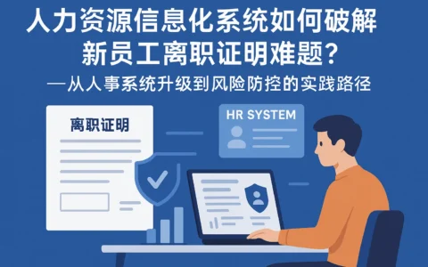 人力资源信息化系统如何破解新员工离职证明难题？——从人事系统升级到风险防控的实践路径