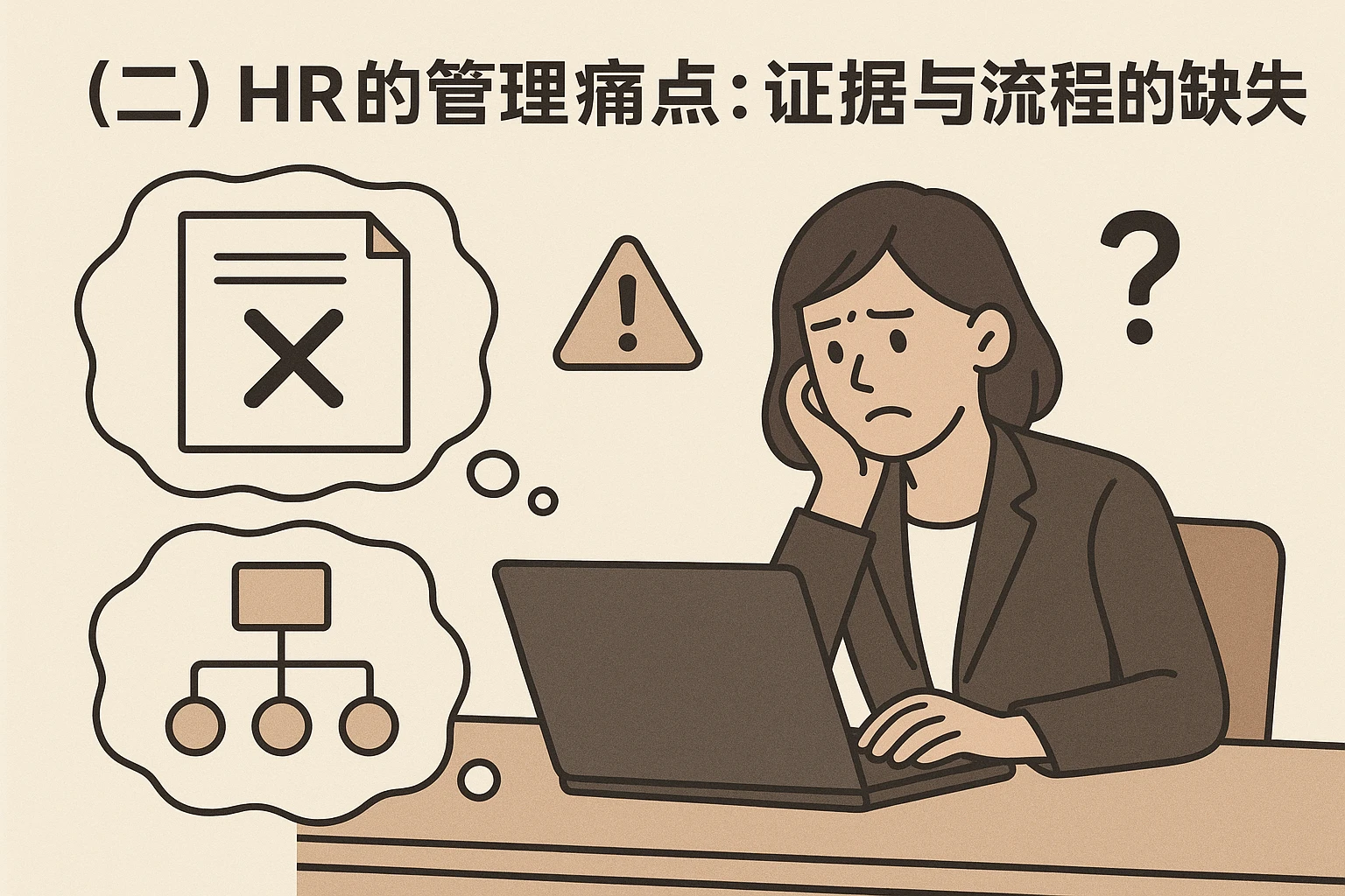 (二)HR的管理痛点:证据与流程的缺失