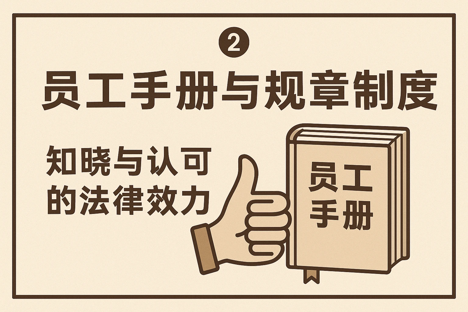 2. 员工手册与规章制度：知晓与认可的法律效力