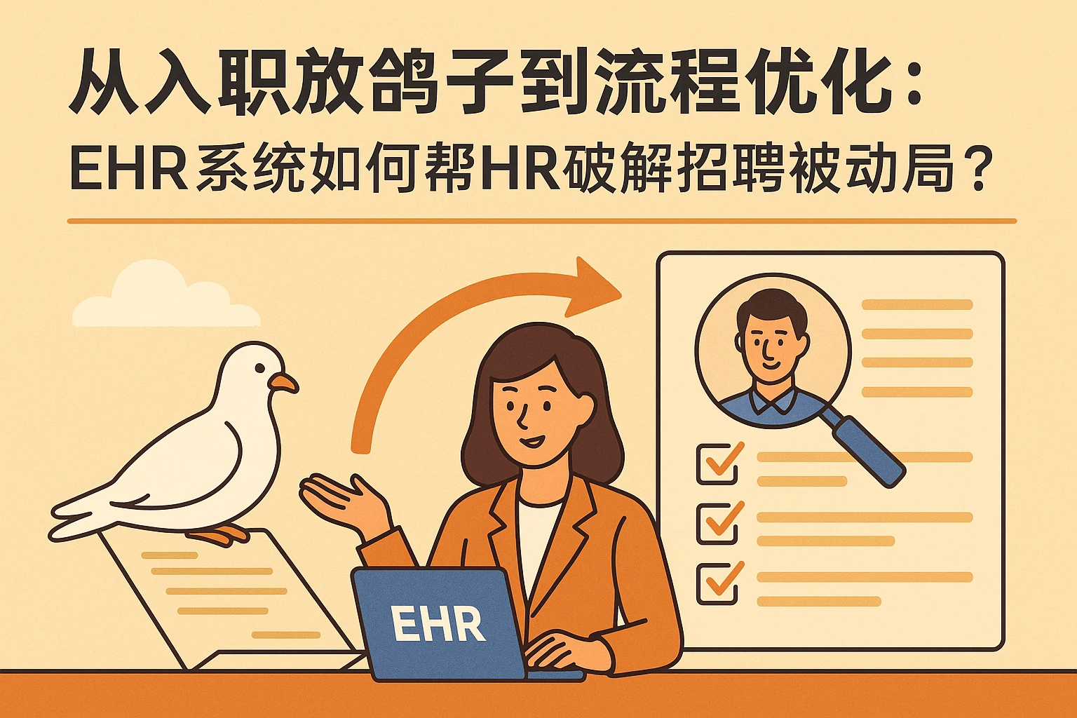 从入职放鸽子到流程优化：EHR系统如何帮HR破解招聘被动局？