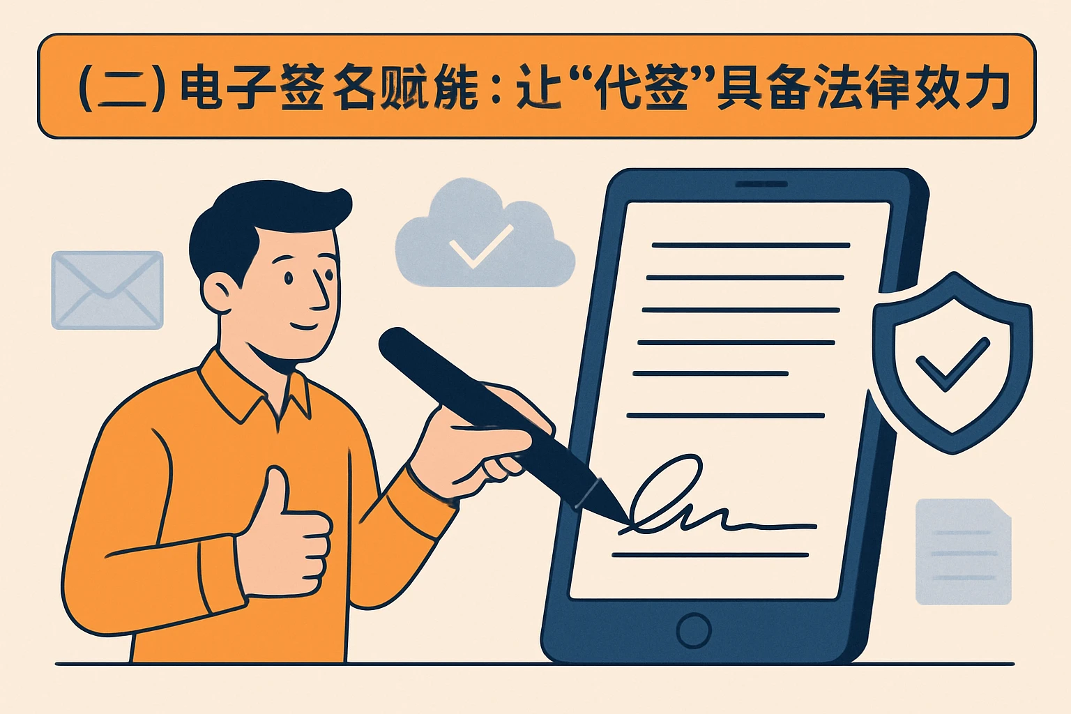 （二）电子签名赋能：让“代签”具备法律效力