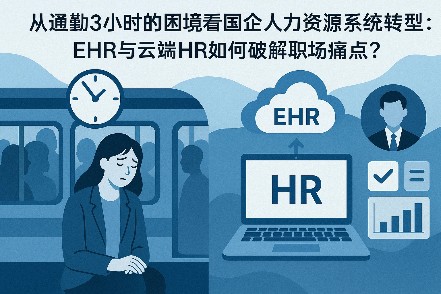 从通勤3小时的困境看国企人力资源系统转型:EHR与云端HR如何破解职场痛点?