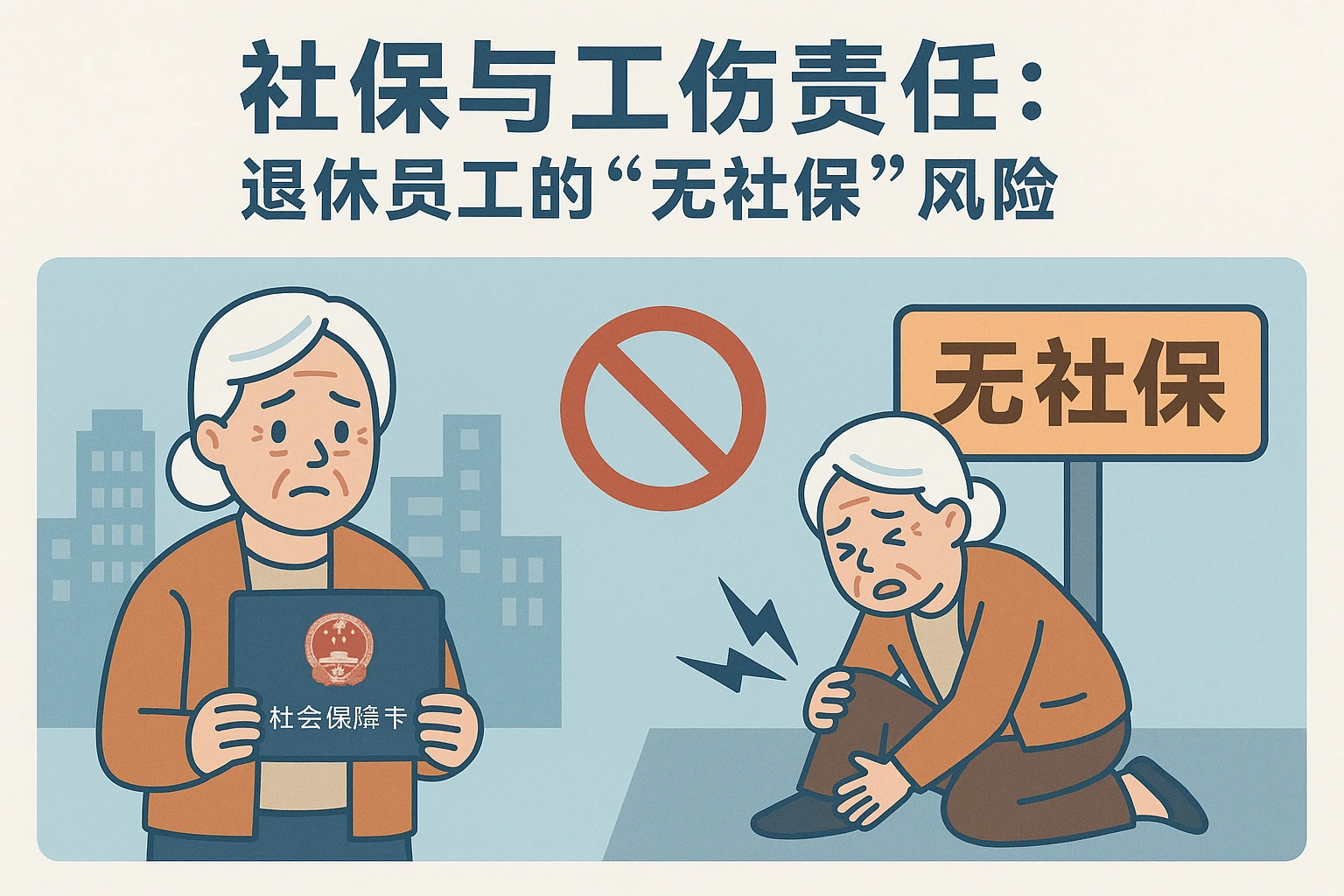 2. 社保与工伤责任：退休员工的“无社保”风险