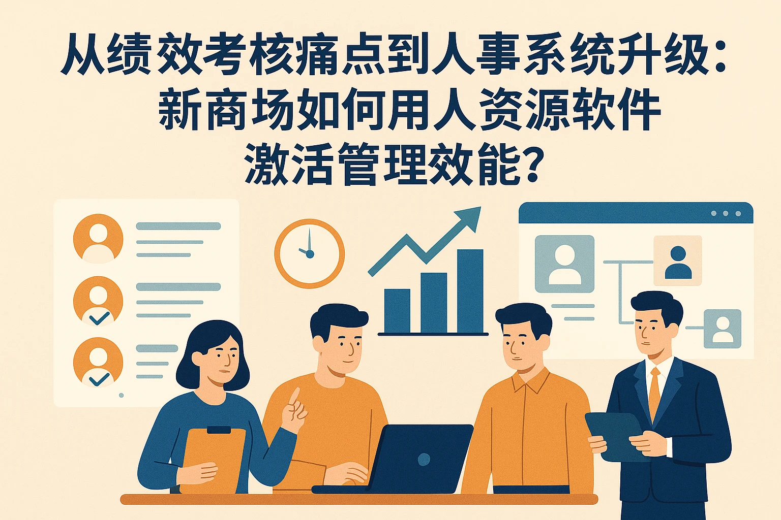 从绩效考核痛点到人事系统升级：新商场如何用人力资源软件激活管理效能？