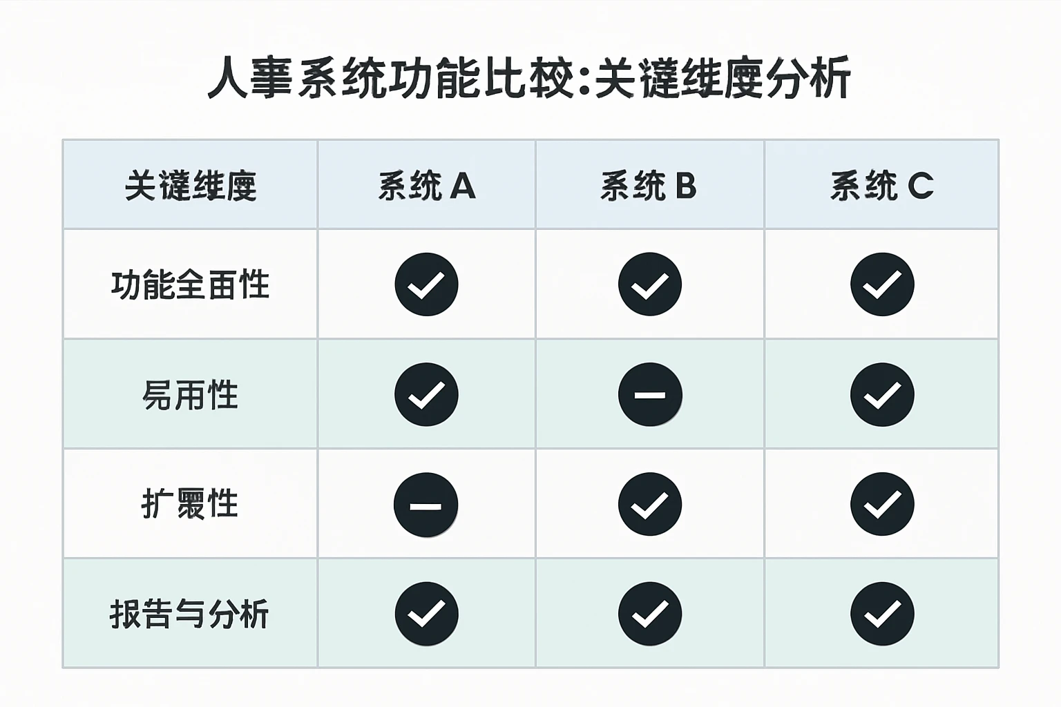 人事系统功能比较：关键维度分析