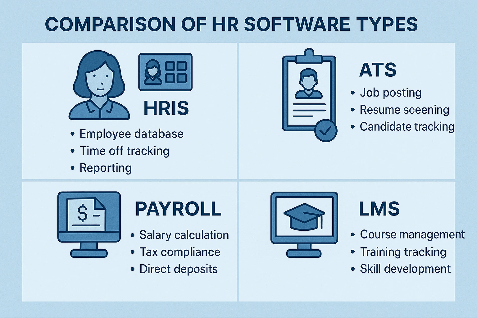 不同类型人力资源软件的对比分析