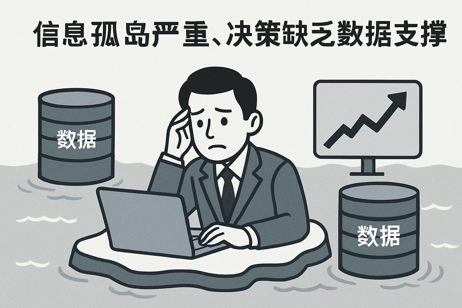 2. 信息孤岛严重，决策缺乏数据支撑