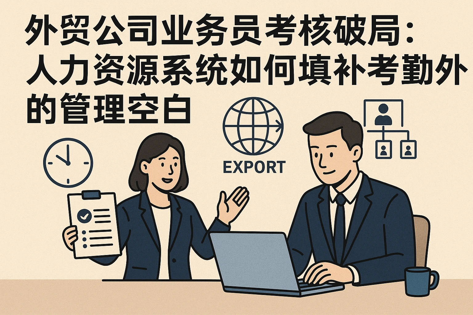 外贸公司业务员考核破局:人力资源系统如何填补考勤外的管理空白