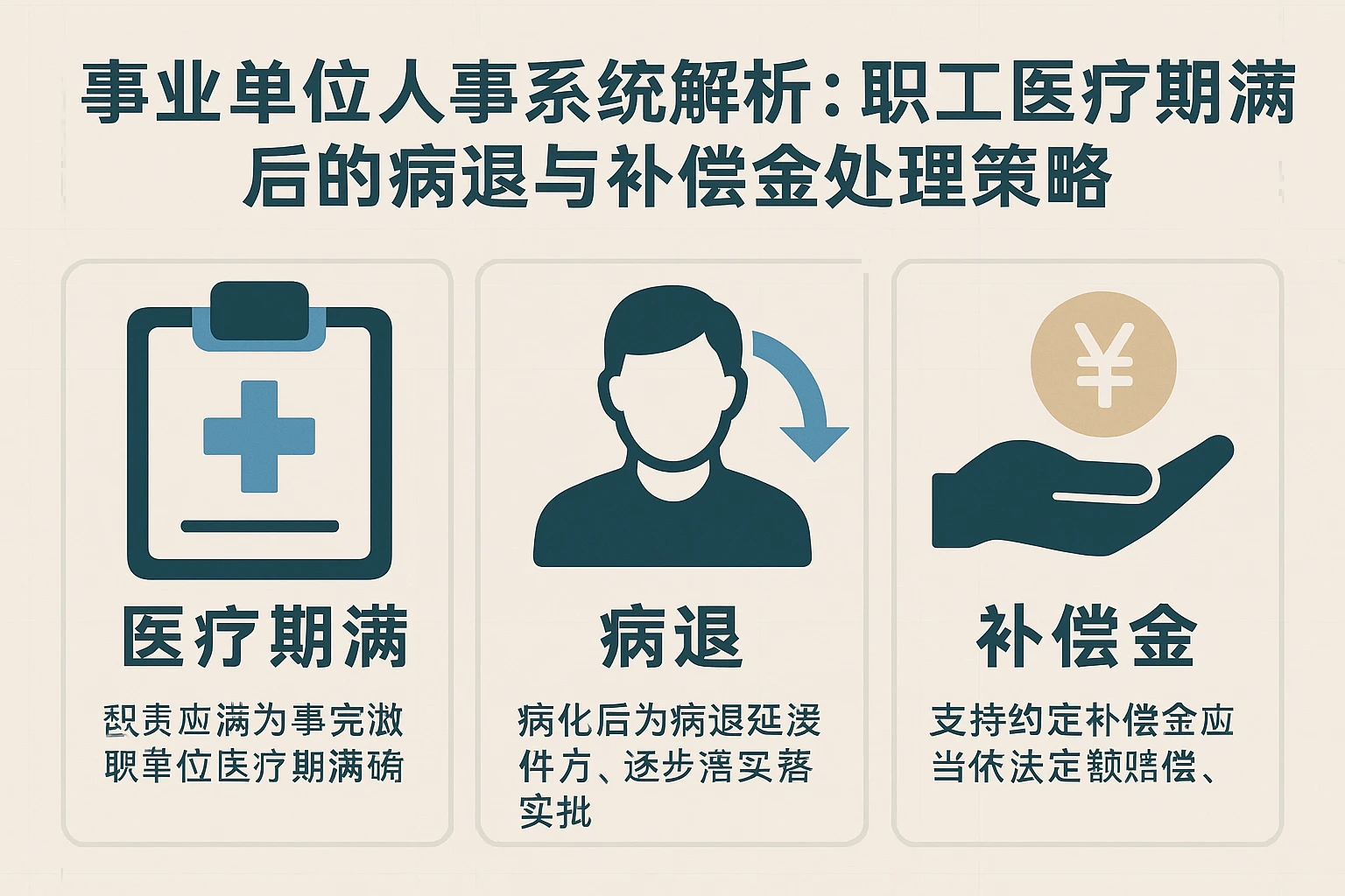 事业单位人事系统解析：职工医疗期满后的病退与补偿金处理策略