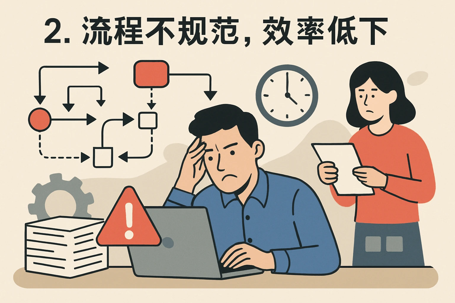 2. 流程不规范,效率低下