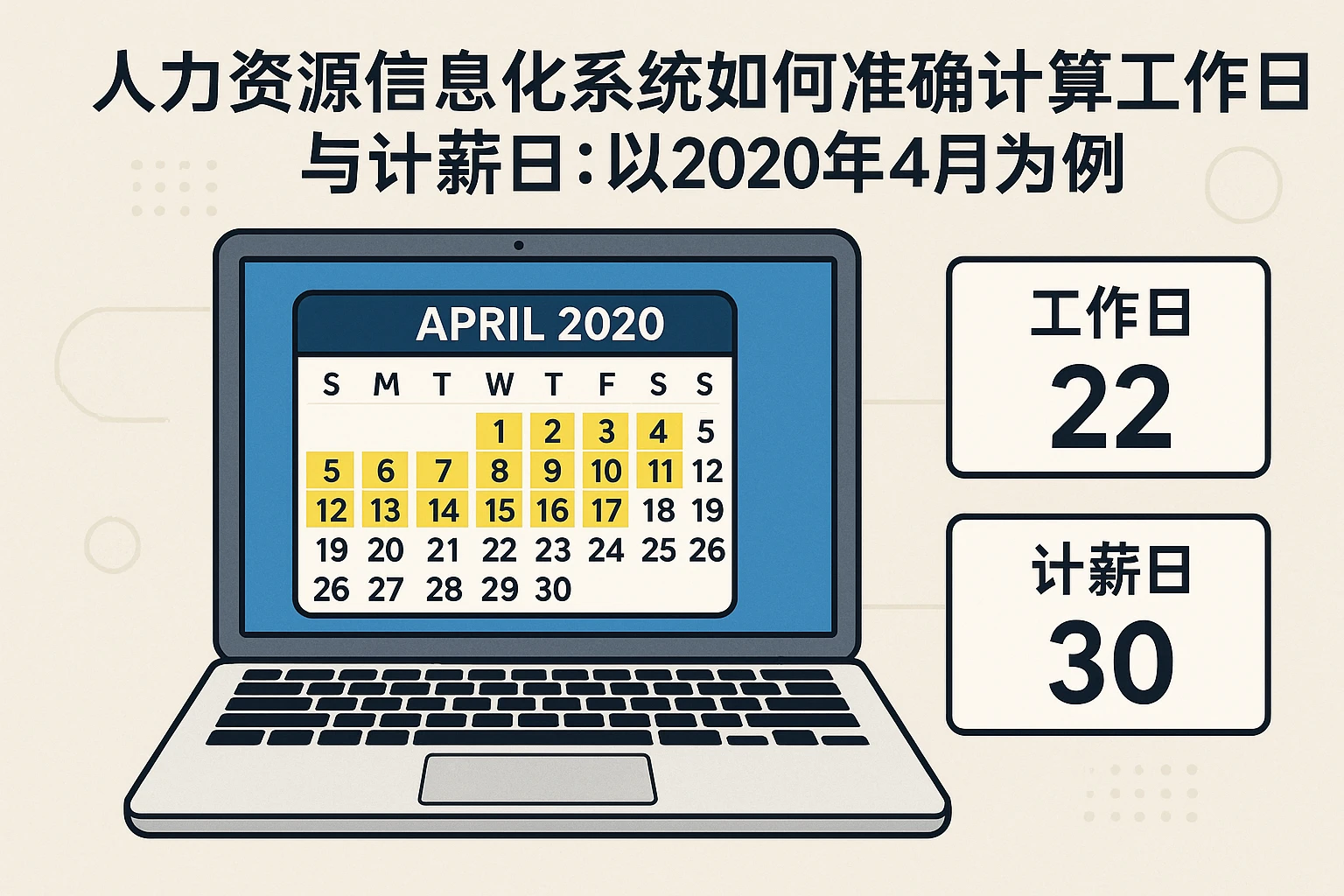 人力资源信息化系统如何准确计算工作日与计薪日:以2020年4月为例