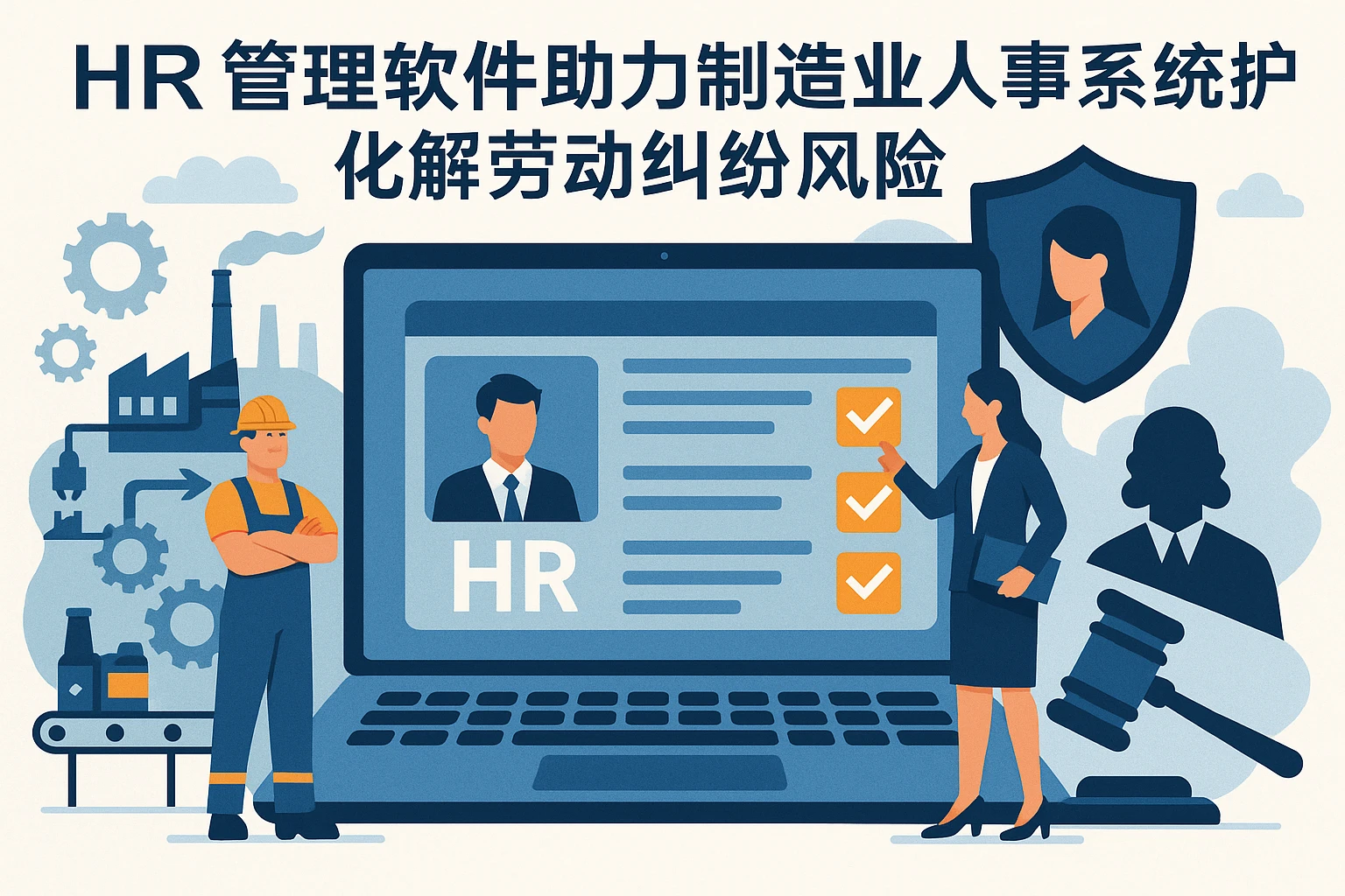 HR管理软件助力制造业人事系统维护，化解劳动纠纷风险