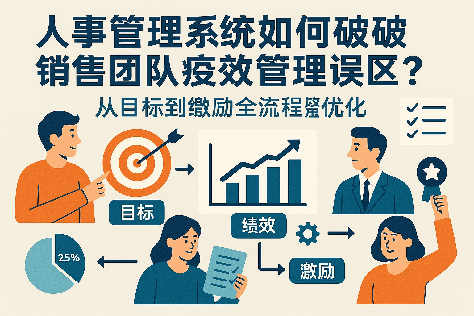 人事管理系统如何破解销售团队绩效管理误区？从目标到激励的全流程优化