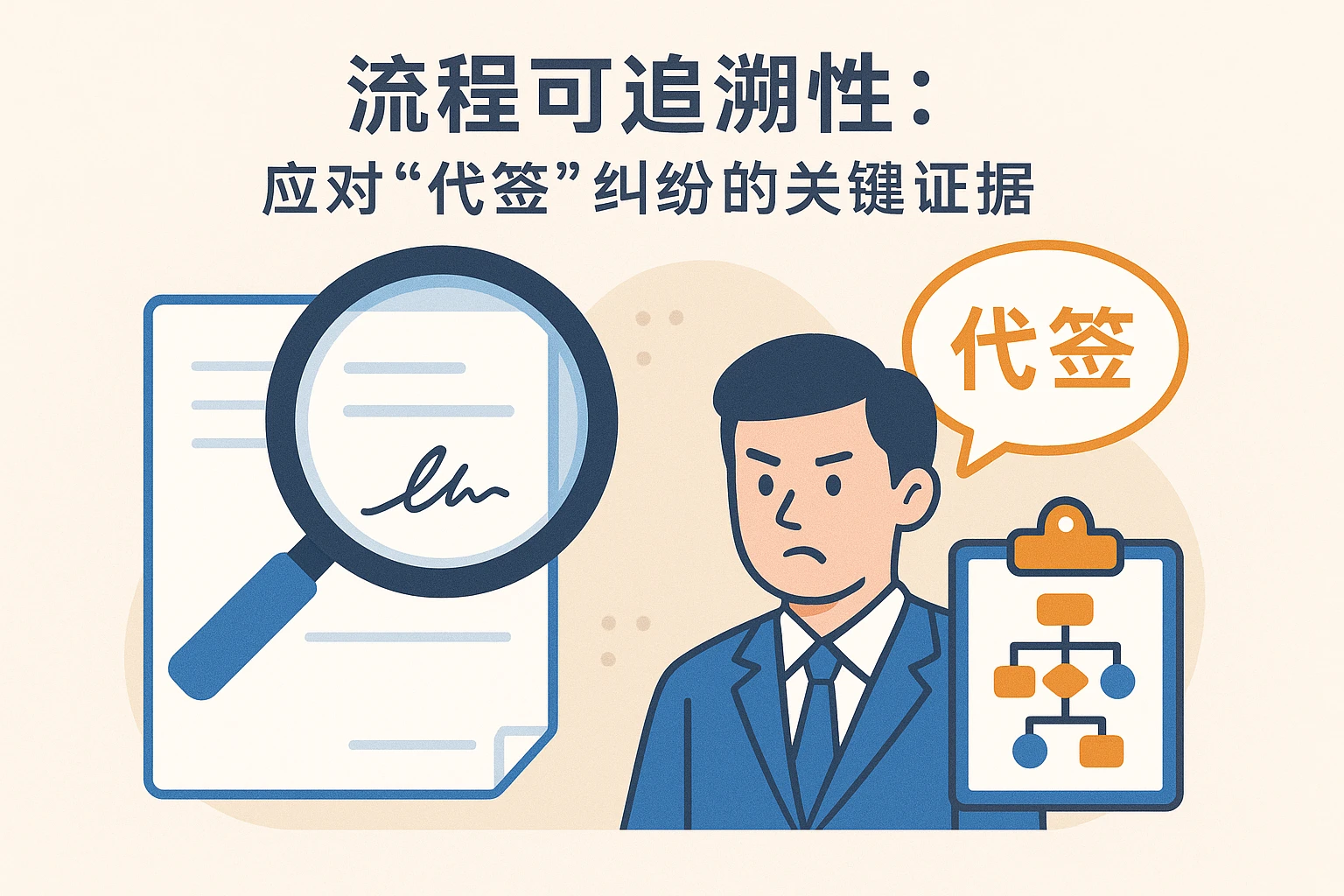 2. 流程可追溯性:应对“代签”纠纷的关键证据