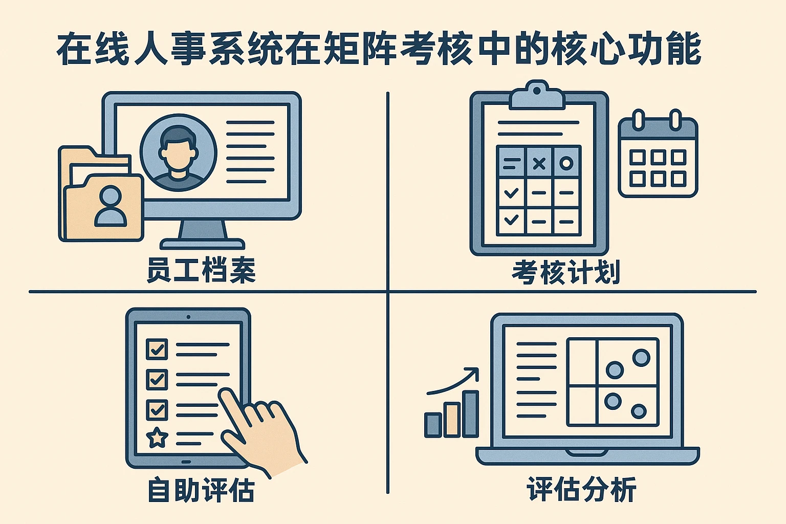 在线人事系统在矩阵考核中的核心功能