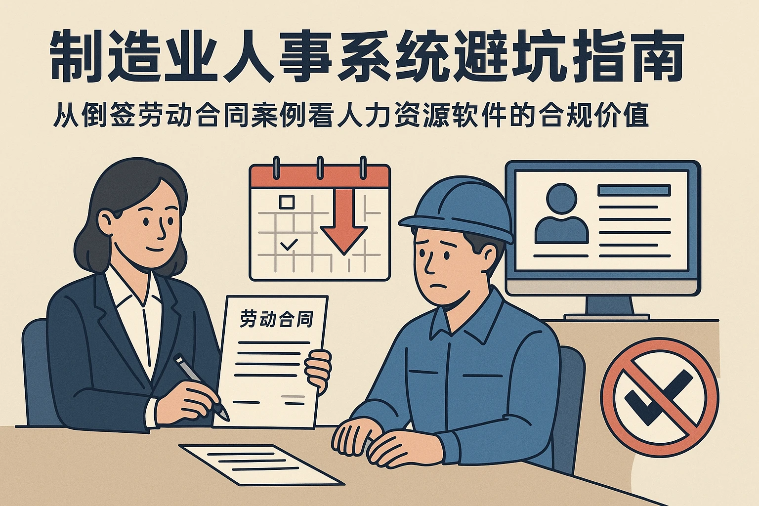 制造业人事系统避坑指南：从倒签劳动合同案例看人力资源软件的合规价值