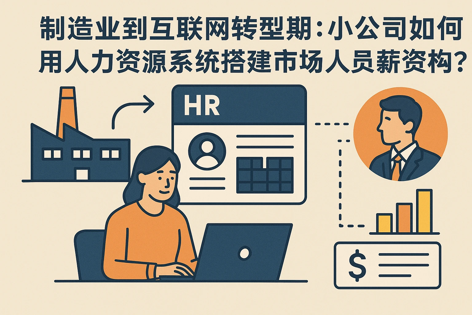 制造业到互联网转型期：小公司如何用人力资源系统搭建市场人员薪资架构？