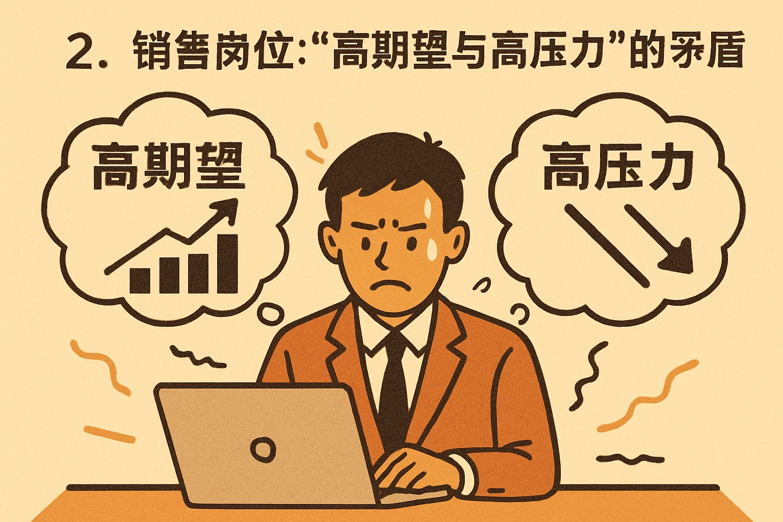 2. 销售岗位:“高期望与高压力”的矛盾