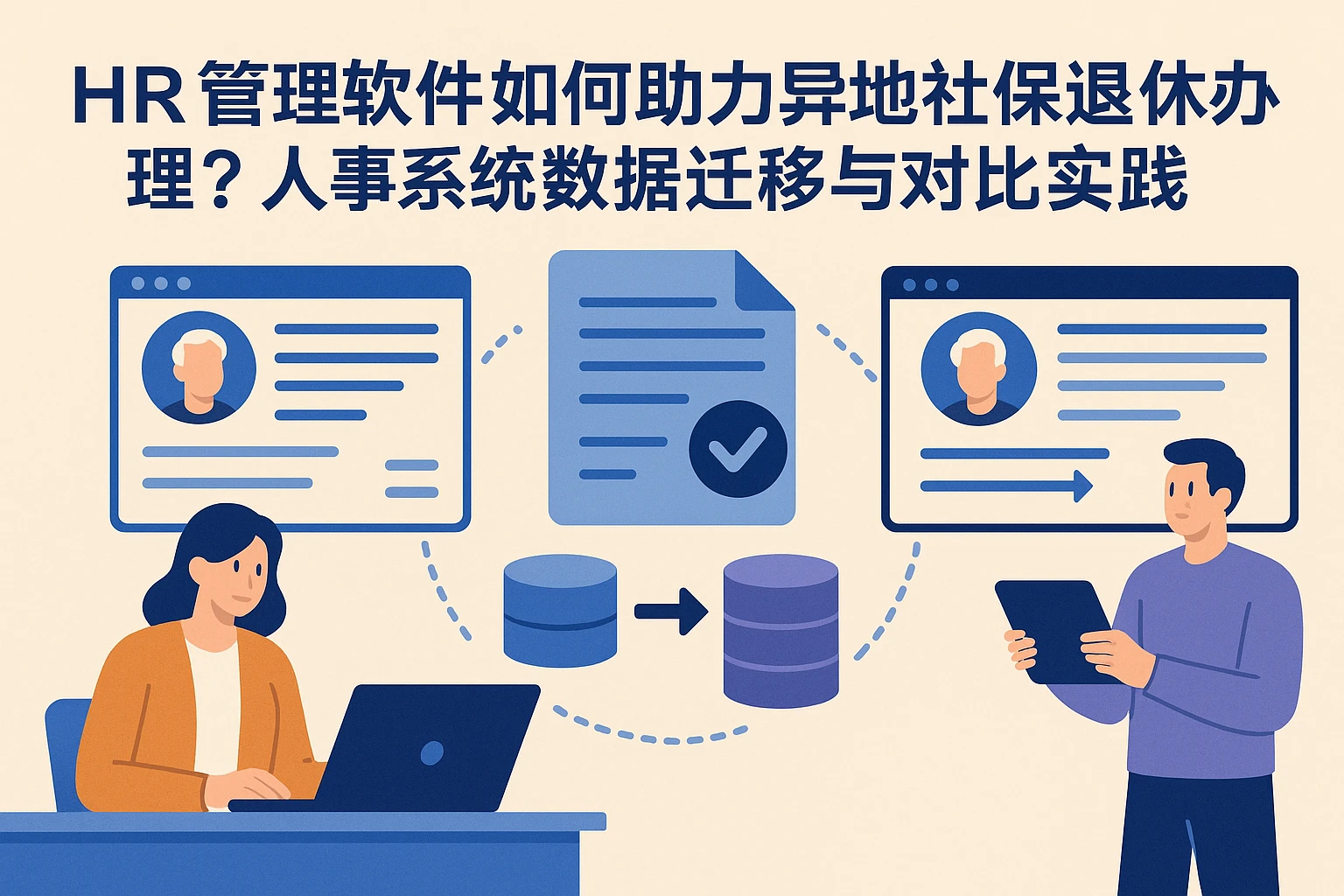 HR管理软件如何助力异地社保退休办理？人事系统数据迁移与对比实践