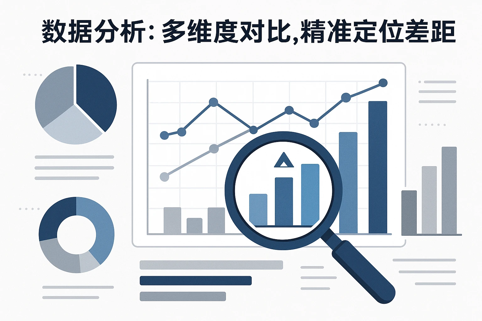 2. 数据分析：多维度对比，精准定位差距