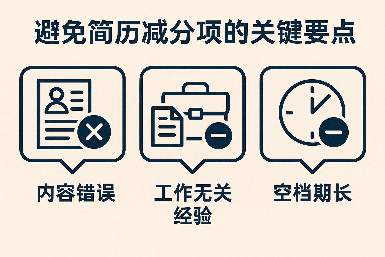 避免简历减分项的关键要点