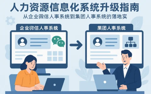 人力资源信息化系统升级指南：从企业微信人事系统到集团人事系统的落地实践