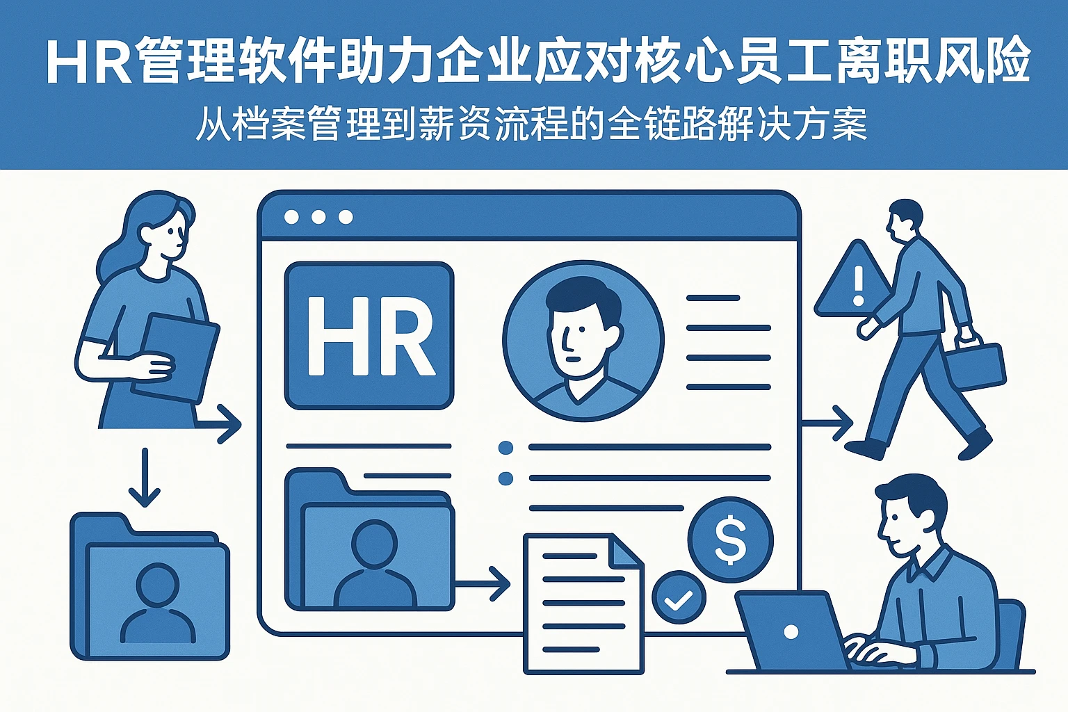 HR管理软件助力企业应对核心员工离职风险：从档案管理到薪资流程的全链路解决方案