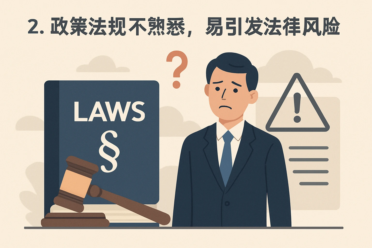 2. 政策法规不熟悉,易引发法律风险