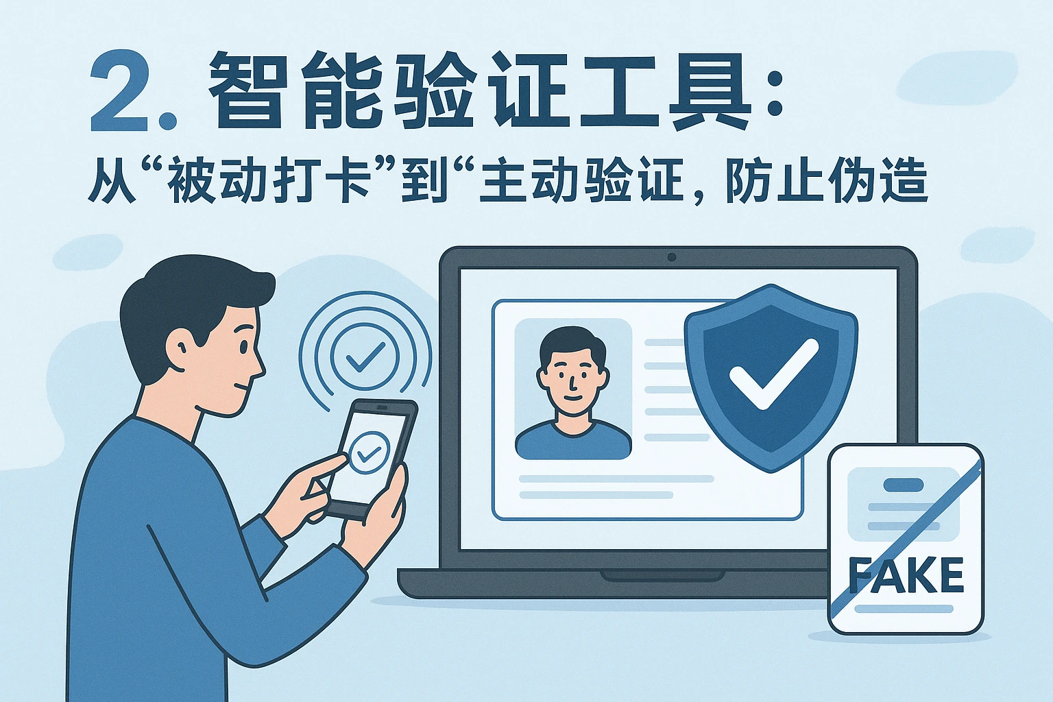 2. 智能验证工具:从“被动打卡”到“主动验证”,防止伪造