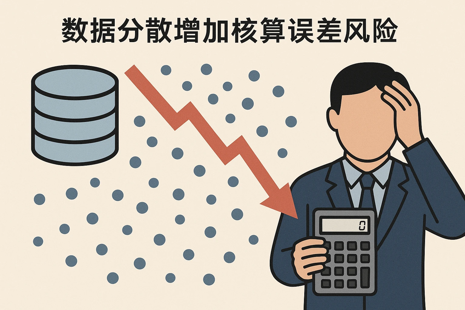 2. 数据分散增加核算误差风险