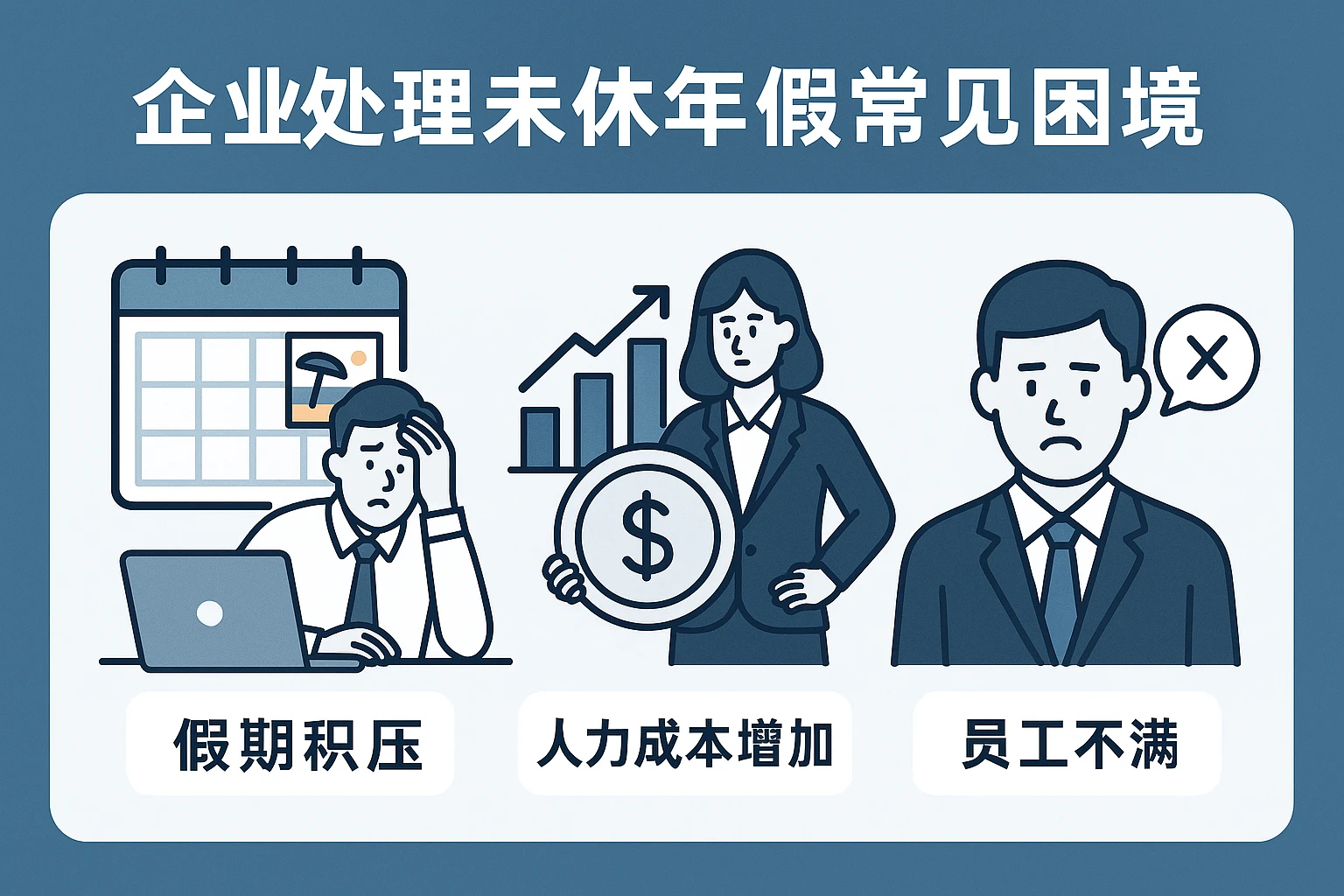 2. 企业处理未休年假的常见困境