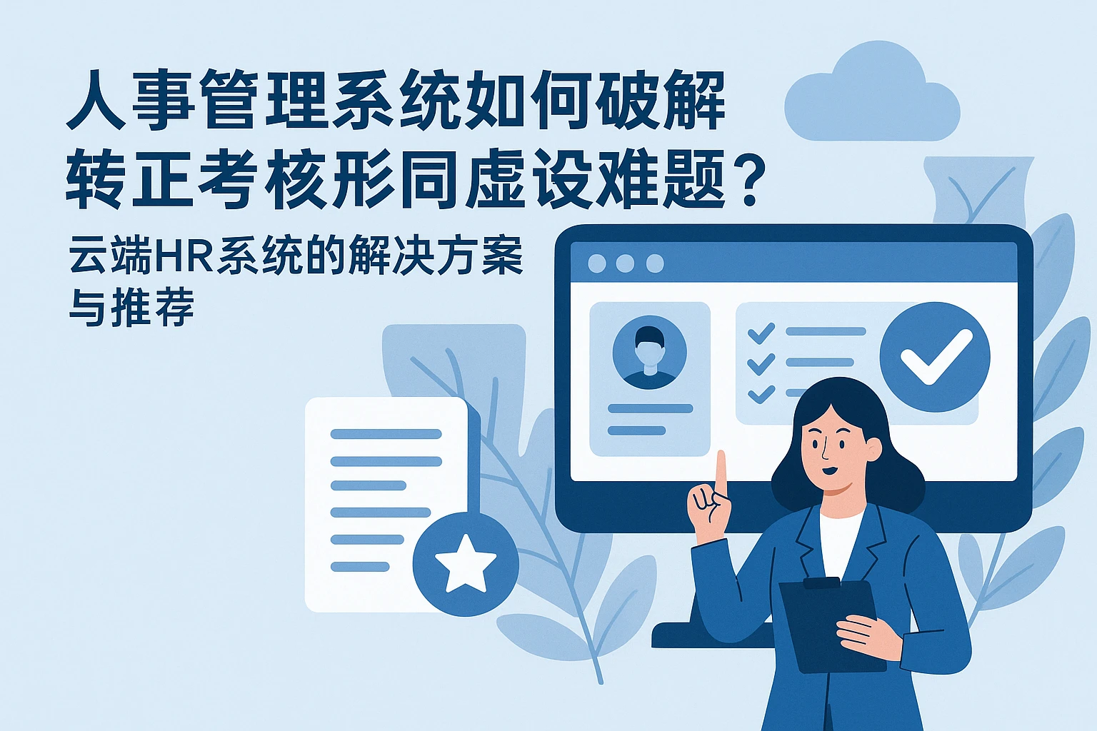 人事管理系统如何破解转正考核形同虚设难题？云端HR系统的解决方案与推荐