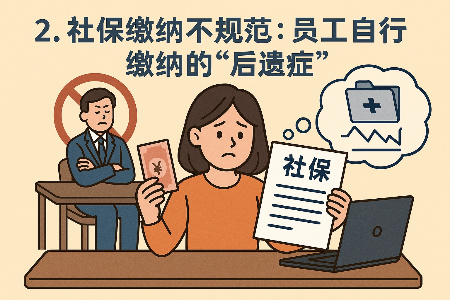 2. 社保缴纳不规范：员工自行缴纳的“后遗症”