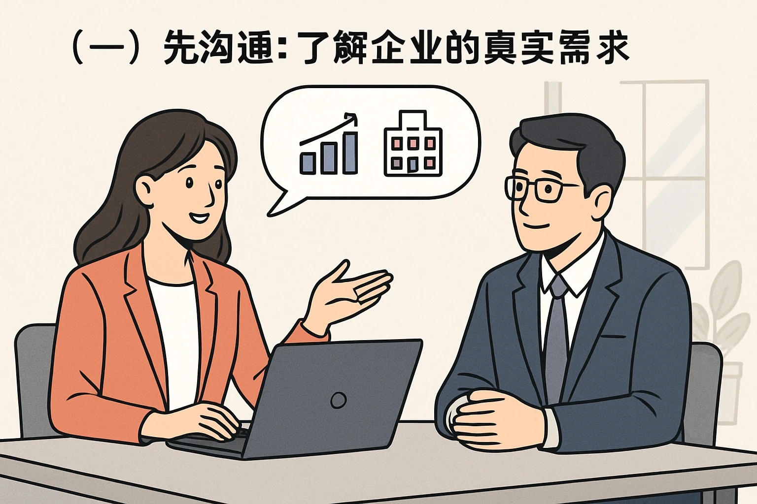 （一）先沟通：了解企业的真实需求