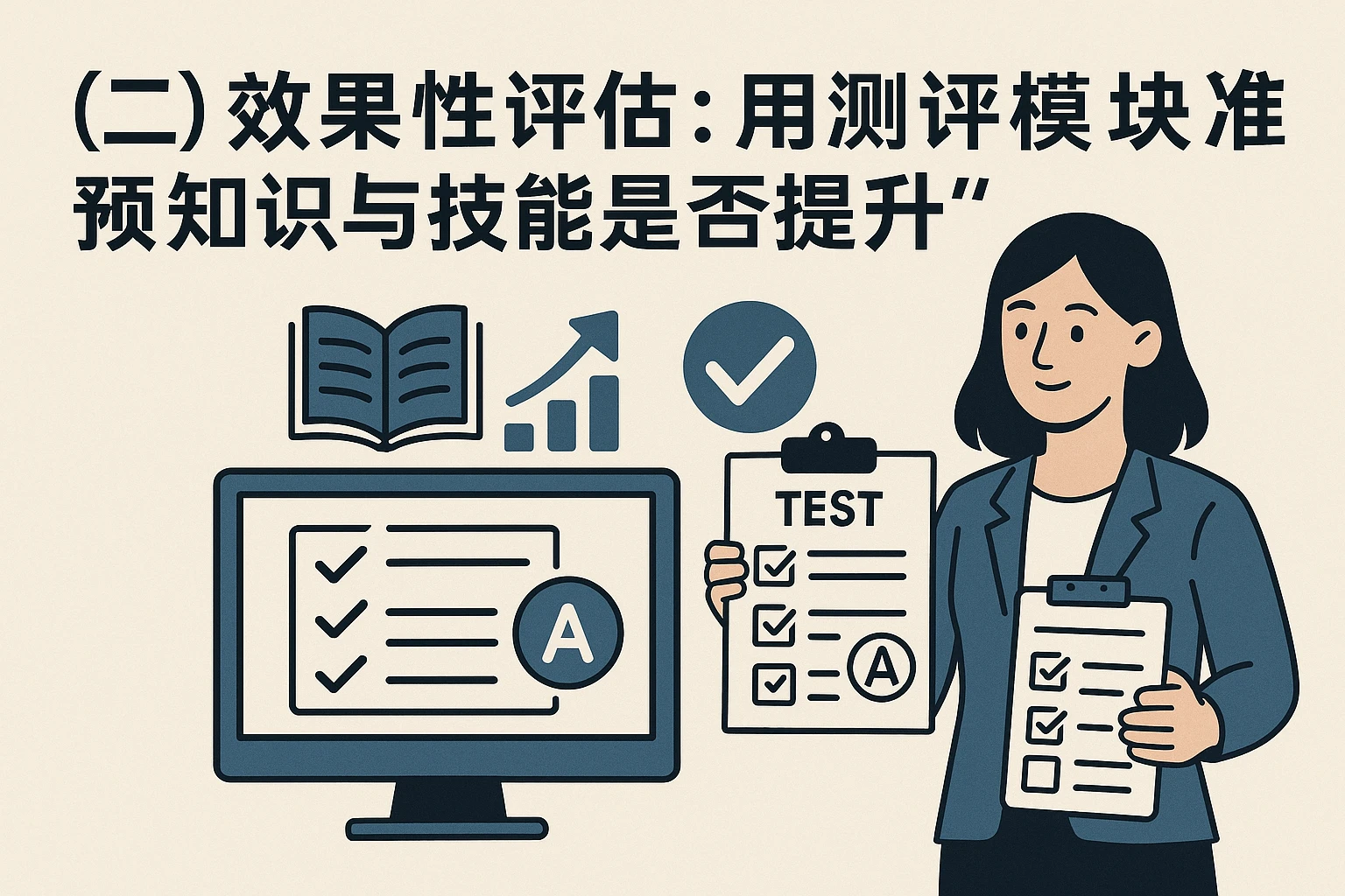 (二)效果性评估:用测评模块验证“知识与技能是否提升”