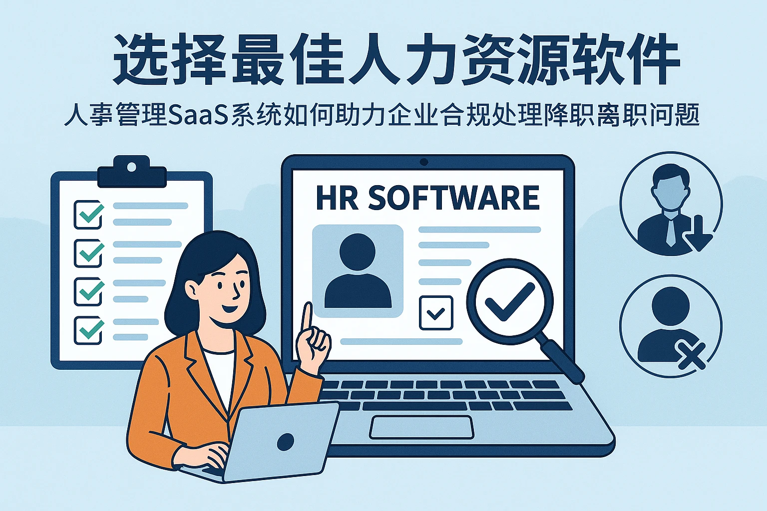 选择最佳人力资源软件:人事管理SaaS系统如何助力企业合规处理降职离职问题