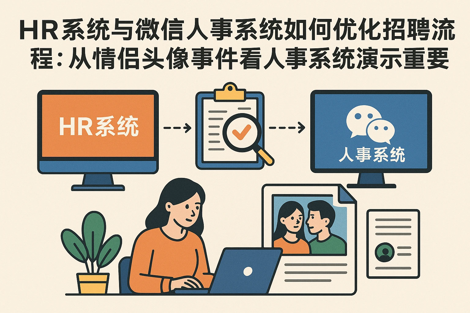 HR系统与微信人事系统如何优化招聘流程:从情侣头像事件看人事系统演示的重要性