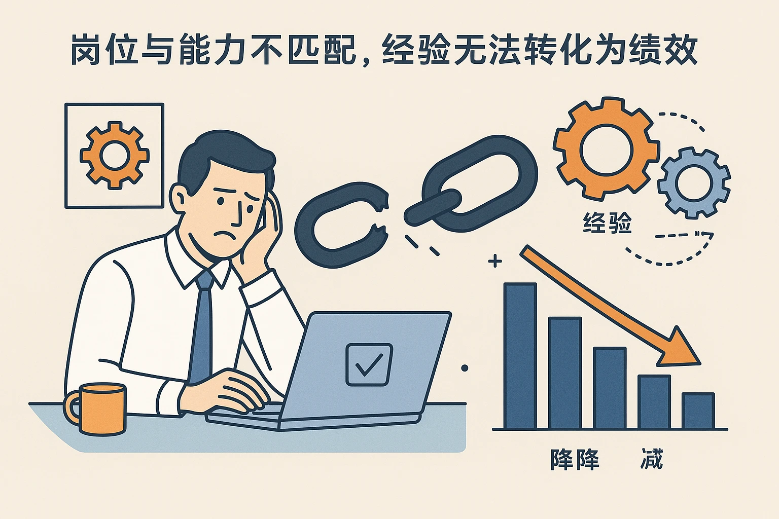 2. 岗位与能力不匹配，经验无法转化为绩效
