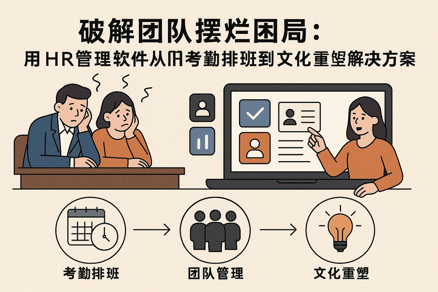 用HR管理软件破解团队摆烂困局：从考勤排班到文化重塑的系统解决方案