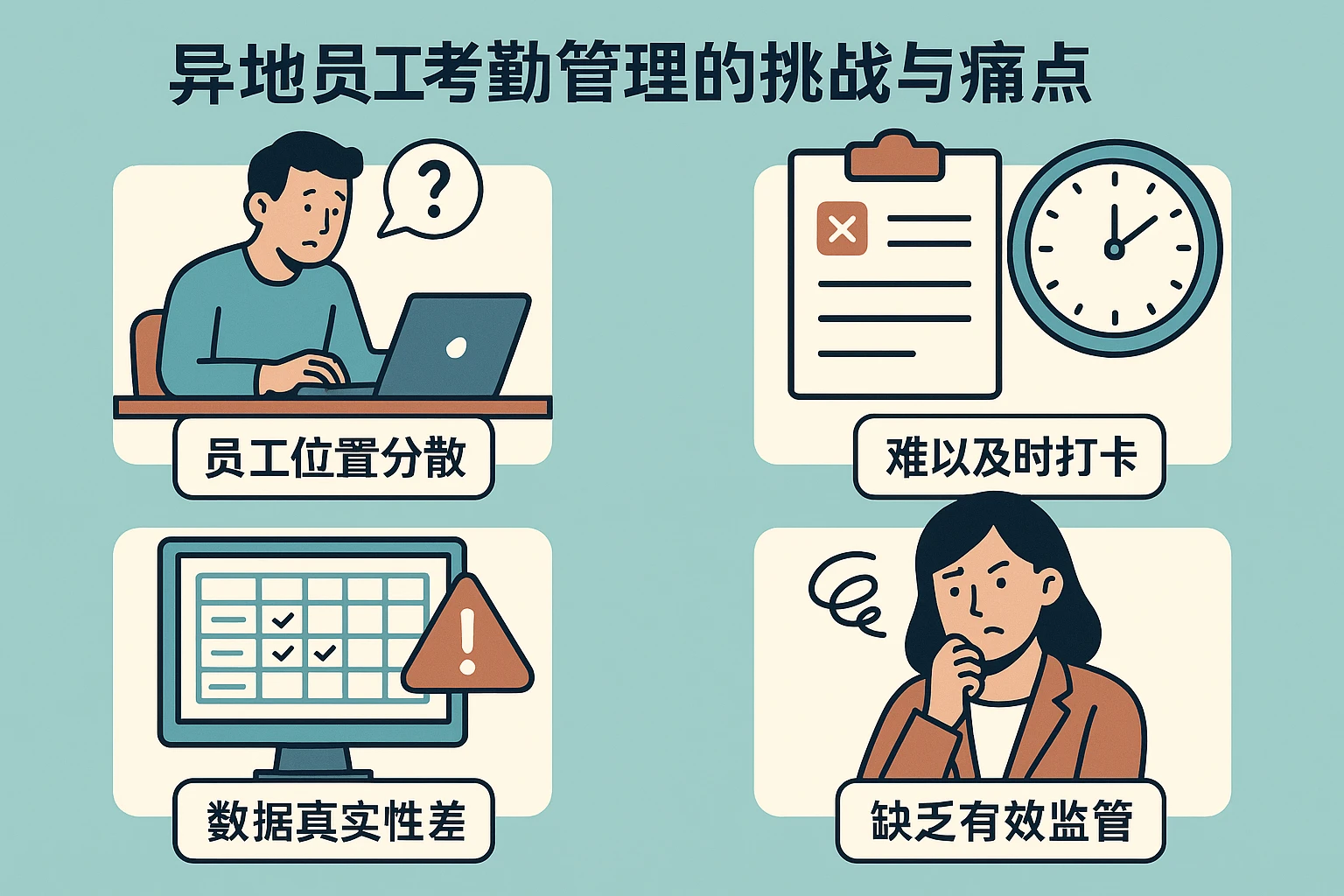 异地员工考勤管理的挑战与痛点