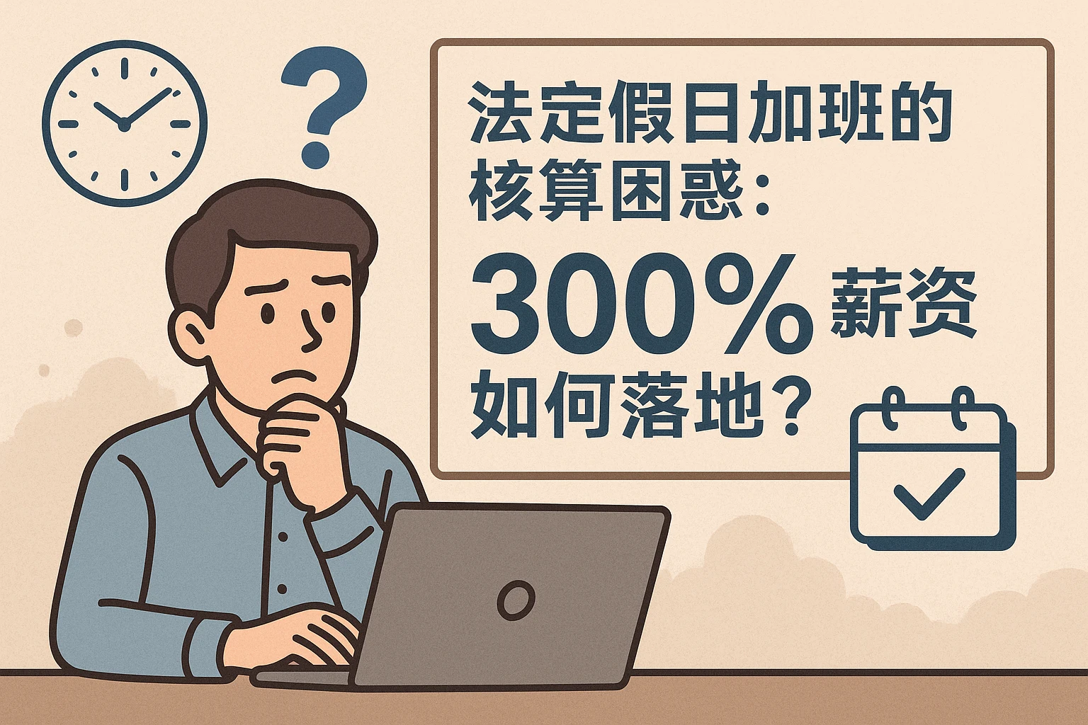 2. 法定假日加班的核算困惑：300%薪资如何落地？