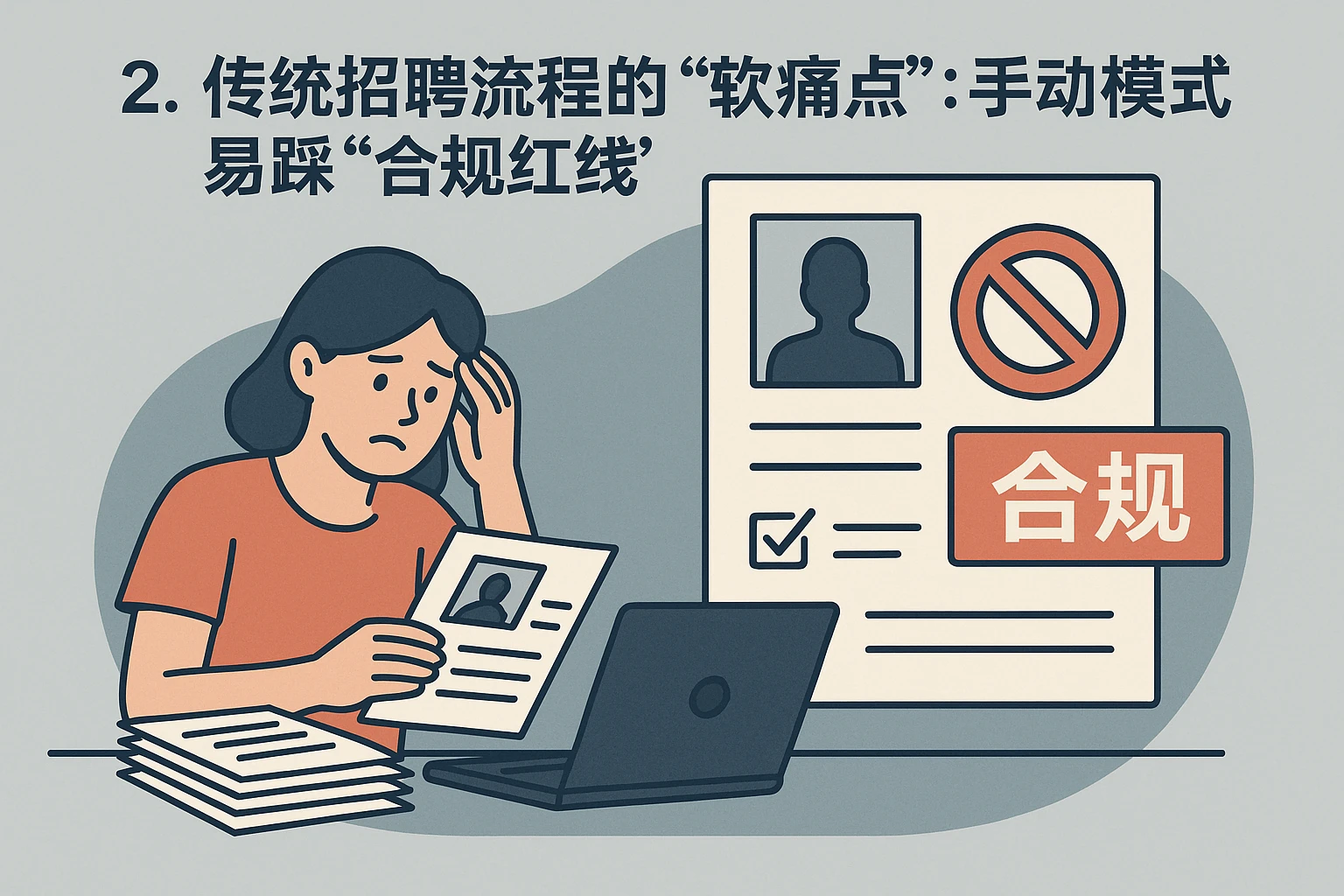 2. 传统招聘流程的“软痛点”：手动模式易踩“合规红线”