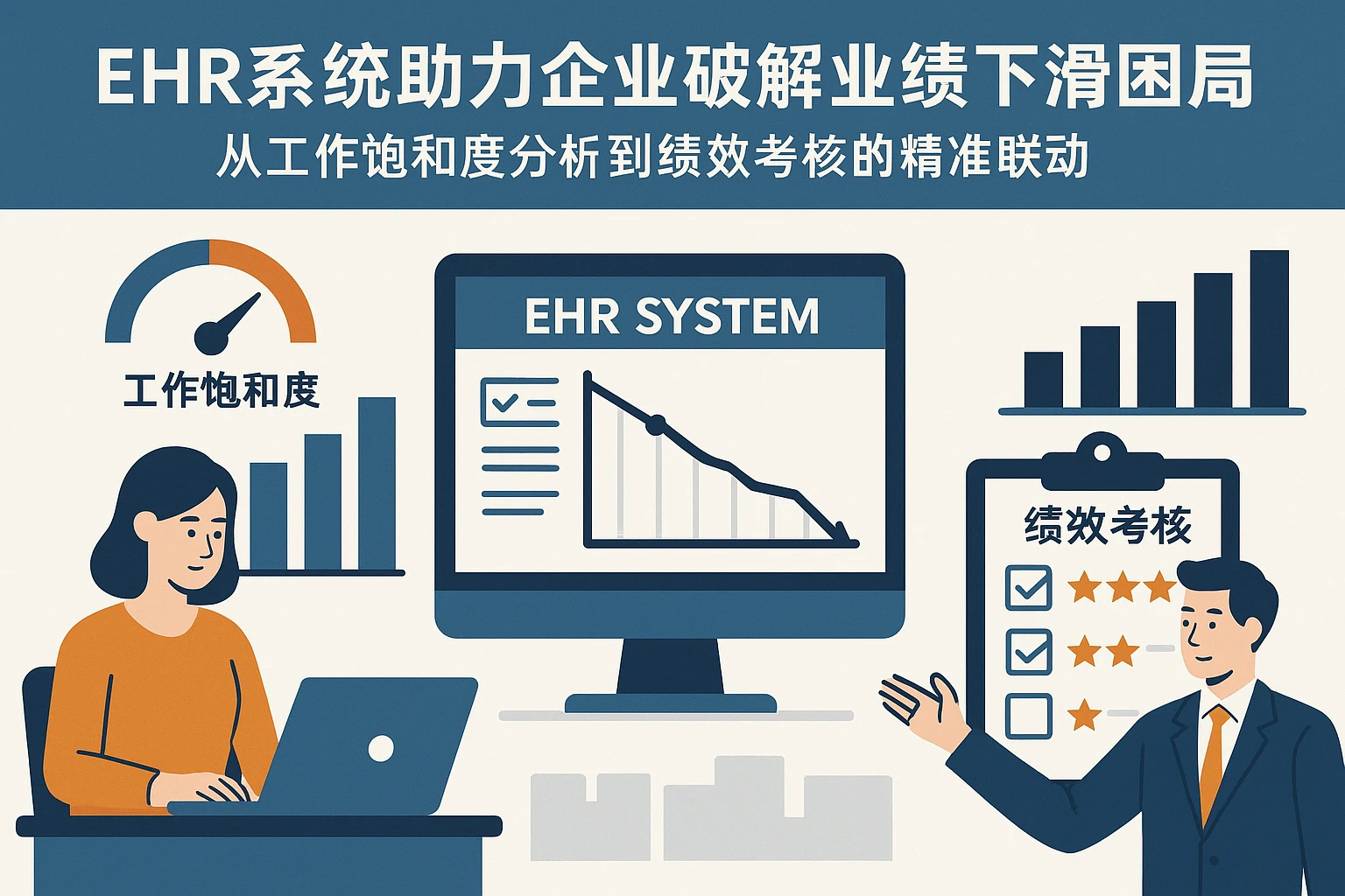 EHR系统助力企业破解业绩下滑困局：从工作饱和度分析到绩效考核的精准联动