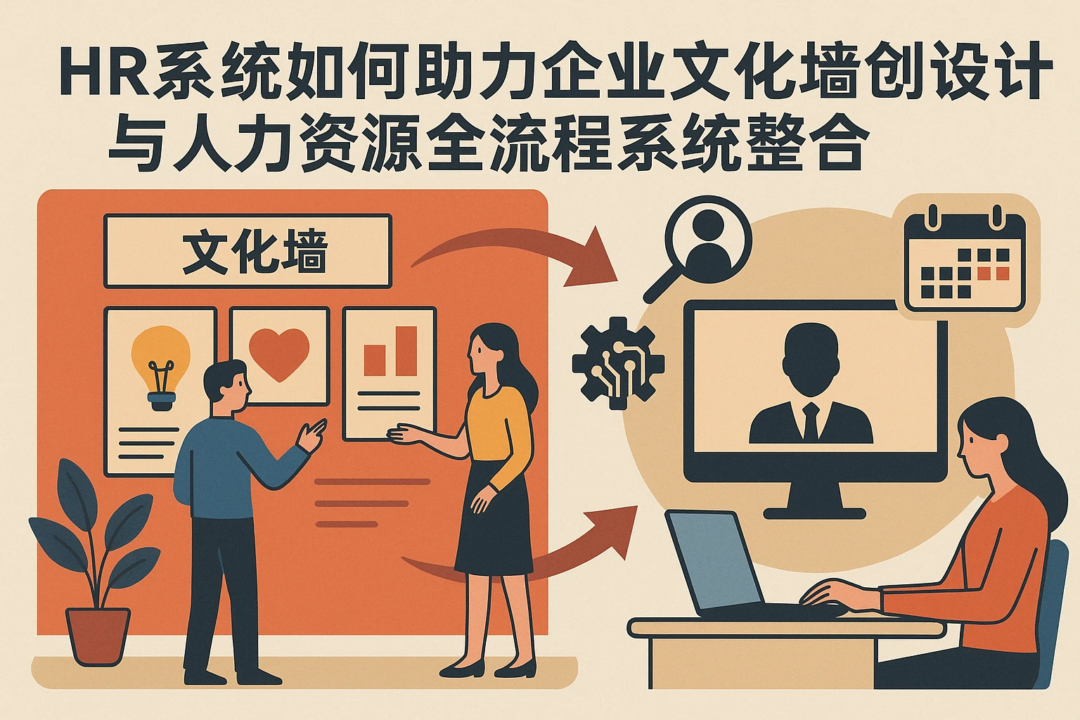 HR系统如何助力企业文化墙创意设计与人力资源全流程系统整合