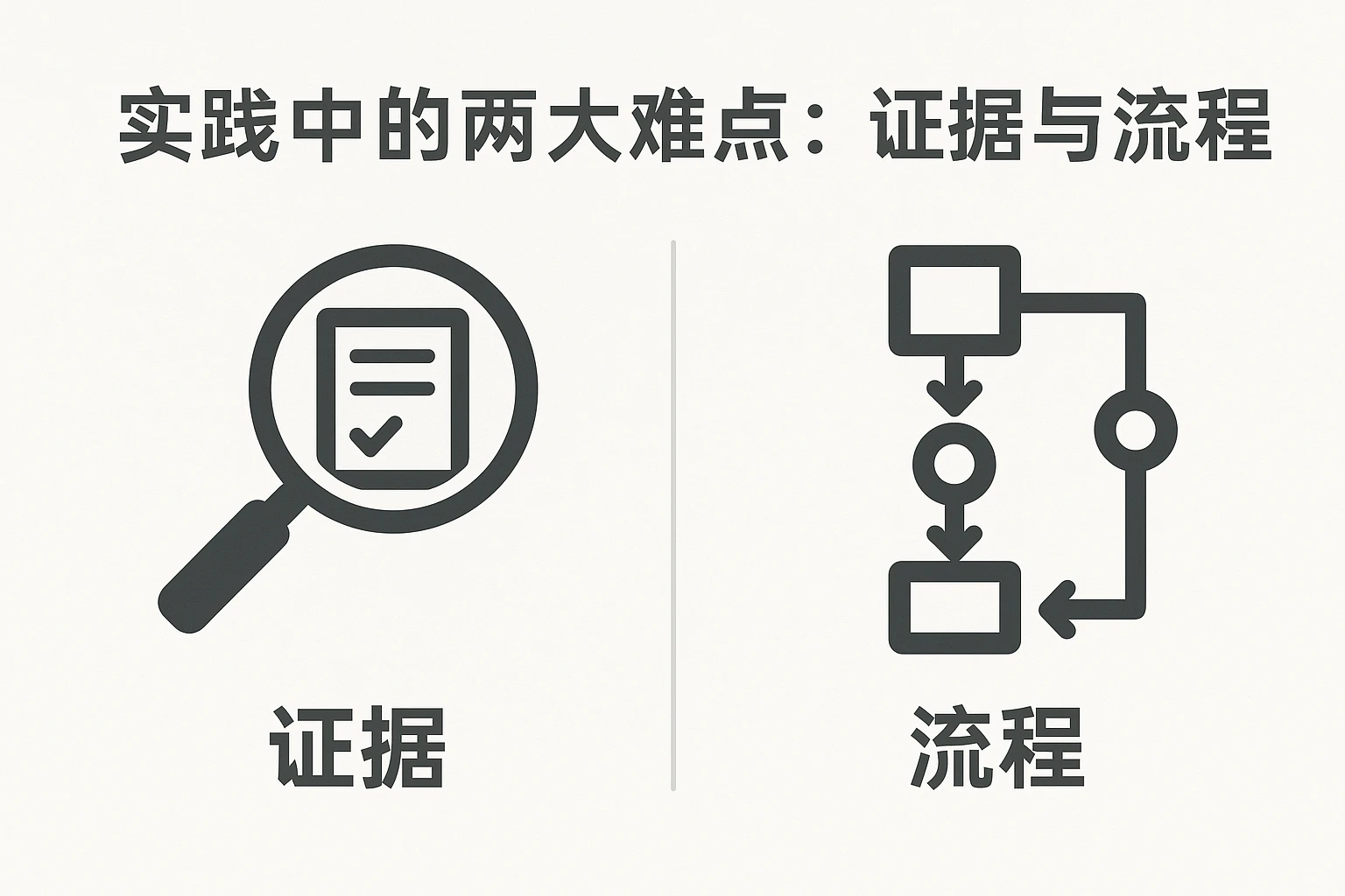 2. 实践中的两大难点：证据与流程