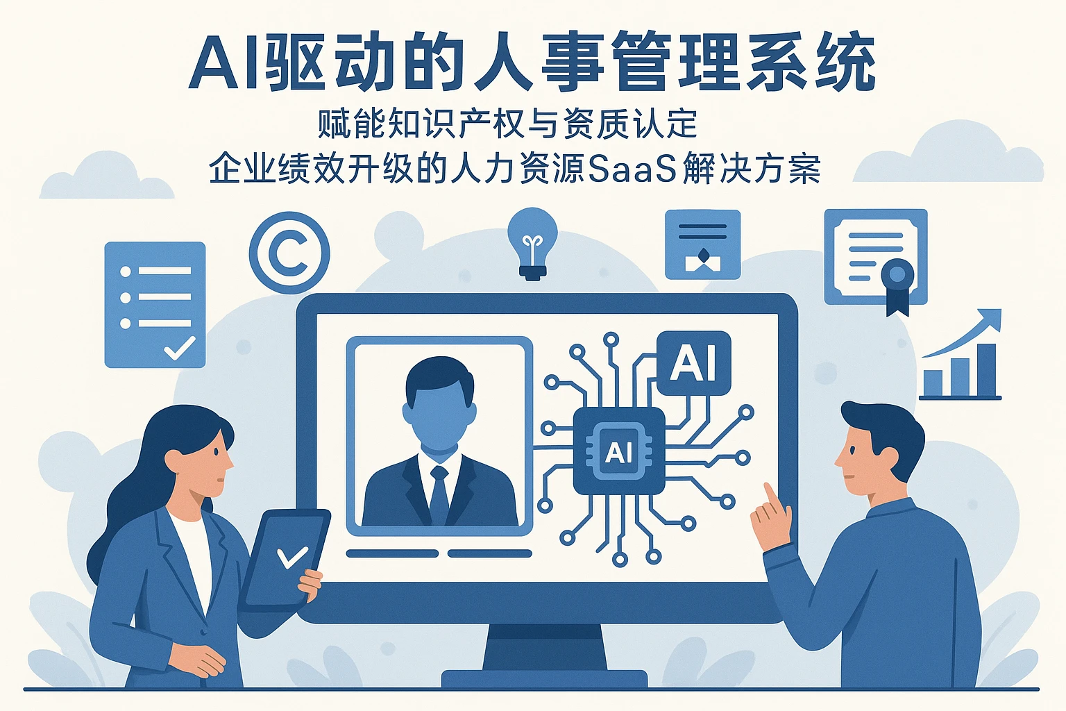 AI驱动的人事管理系统：赋能知识产权与资质认定企业绩效升级的人力资源SaaS解决方案