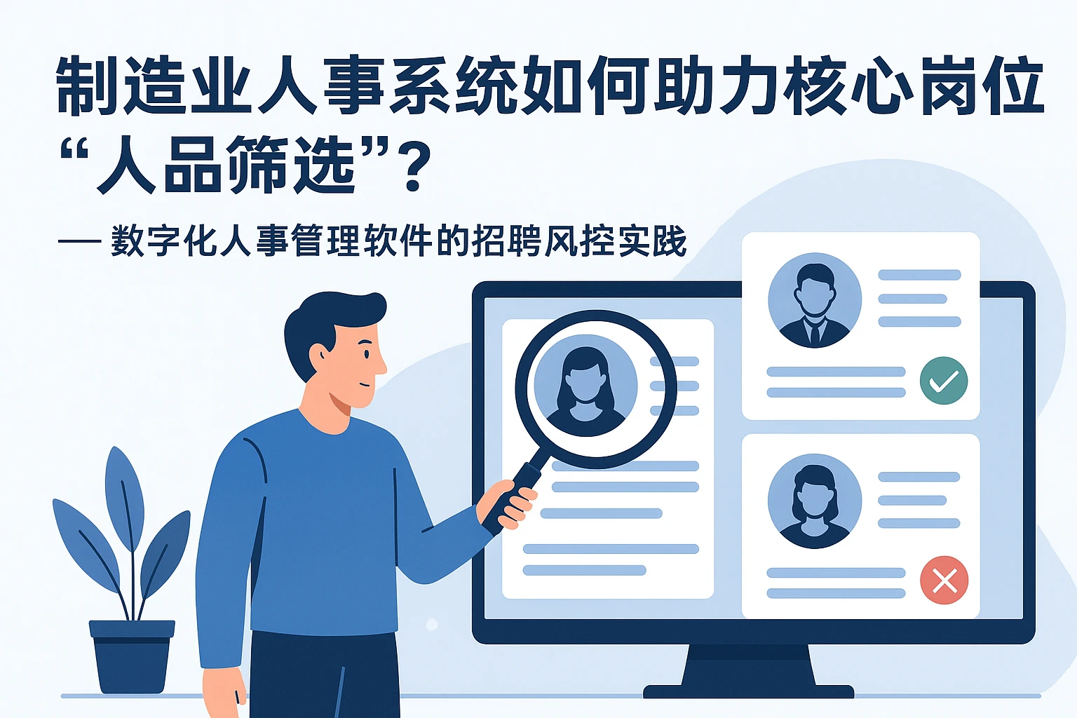 制造业人事系统如何助力核心岗位“人品筛选”？——数字化人事管理软件的招聘风控实践