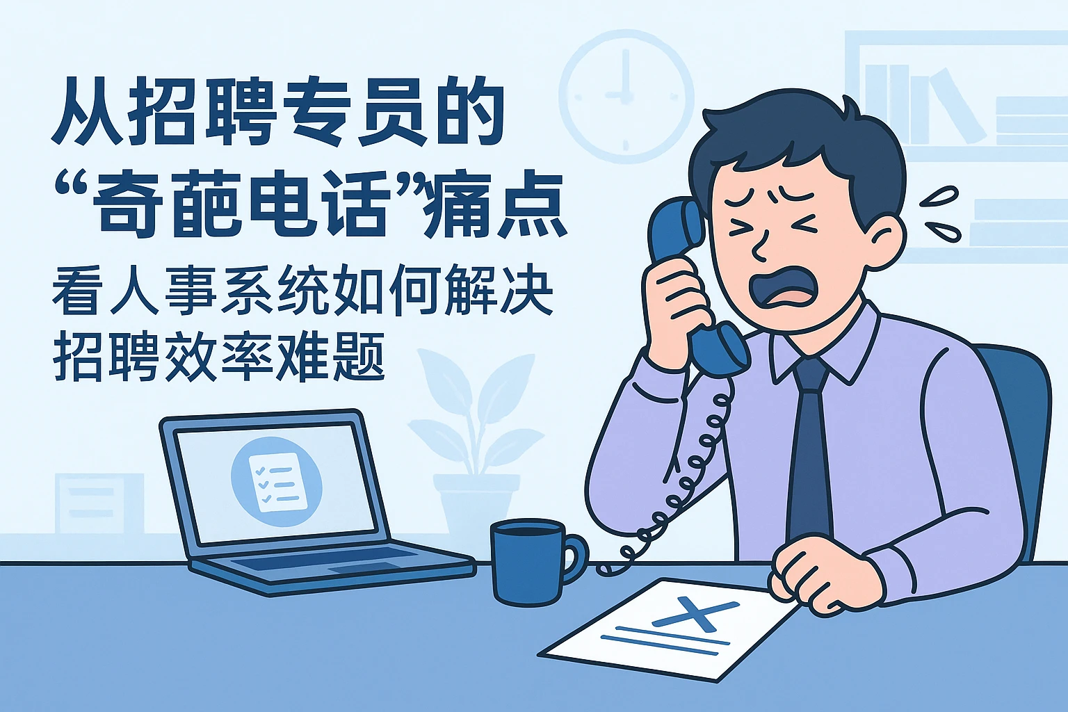 从招聘专员的“奇葩电话”痛点,看人事系统如何解决招聘效率难题