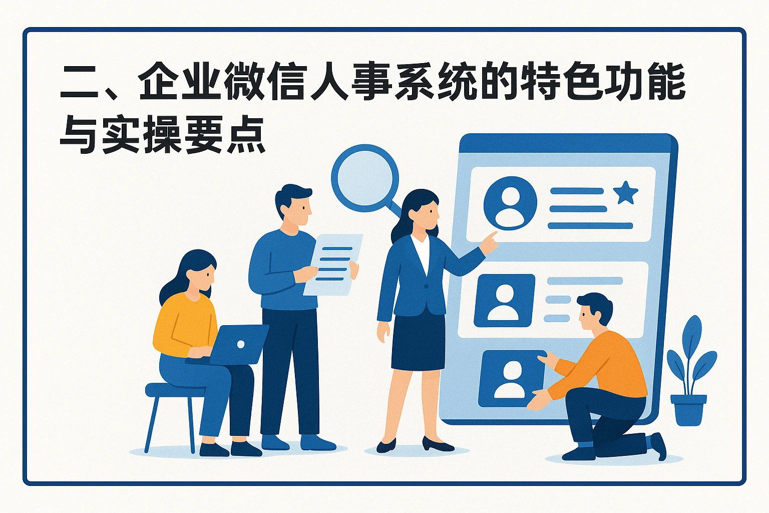 二、企业微信人事系统的特色功能与实操要点
