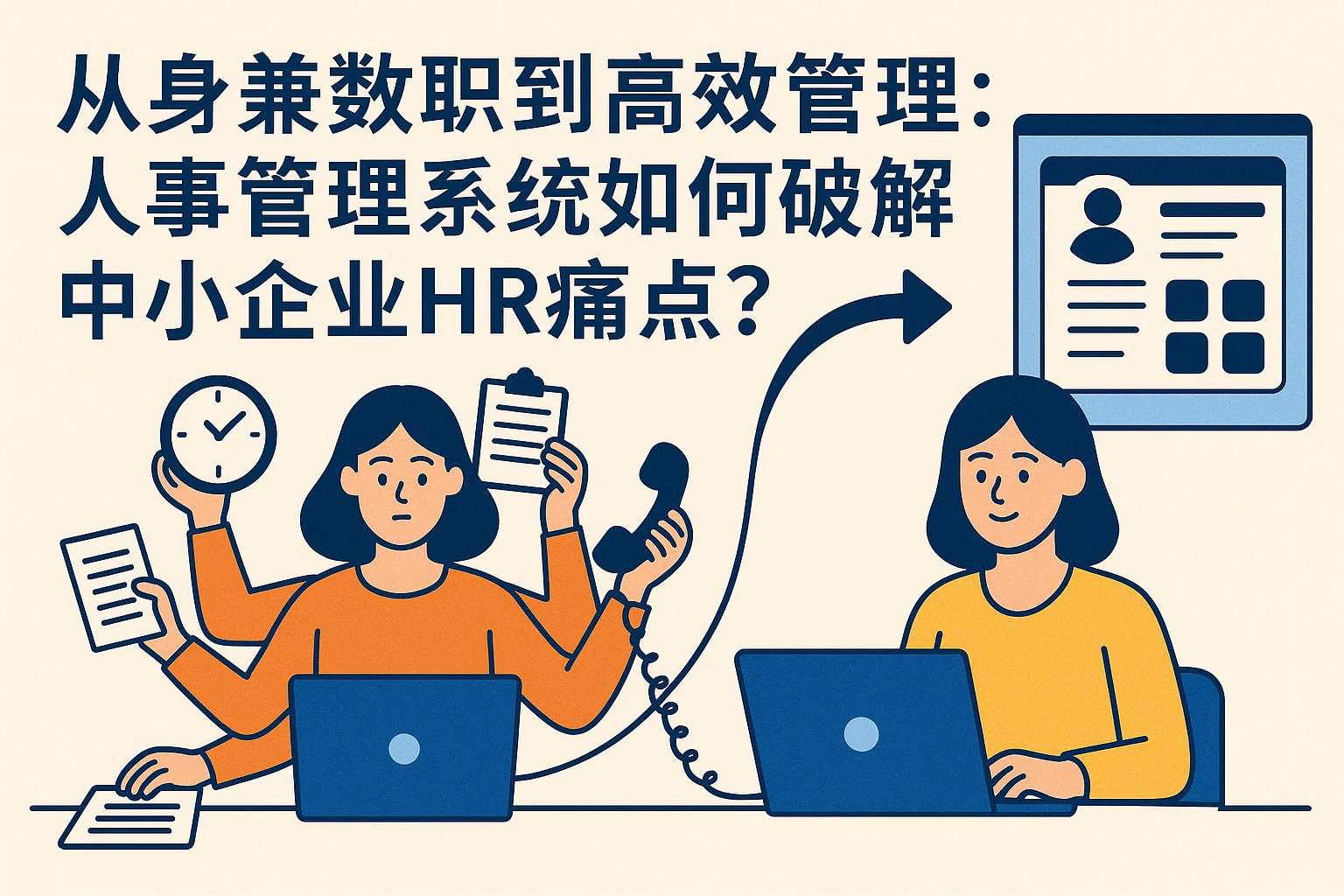 从身兼数职到高效管理：人事管理系统如何破解中小企业HR痛点？